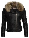 B332 - Damen Kunstleder Jacke