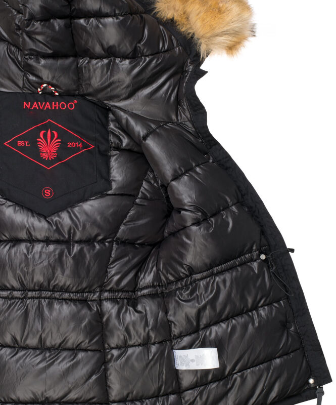 Schwarz Größe Winter XS warme Kunstfell , Navahoo Jacke mit Damen B392 84,90 €