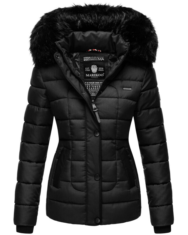 Marikoo warme Damen Winter Jacke Steppjacke B391 Schwarz Größe M - Gr,  89,90 €