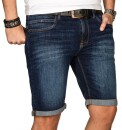 Indicode Herren Sommer Jeans Shorts kurze Hose B556 Dunkelblau Größe XXL - Gr. 2XL