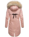 Navahoo warme Damen Winter Jacke lang mit Kunstfell B660 Rosa Größe S - Gr. 36