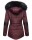 Navahoo Damen Winter Jacke Designer Parka mit Kunstfell B369 Weinrot Größe M - Gr. 38