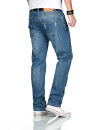 Alessandro Salvarini Herren Jeans Hellblau Gerades Bein O-213