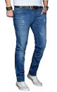 Alessandro Salvarini Herren Jeans Blau Regular Slim O-033