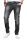 Alessandro Salvarini Designer Herren Jeans Hose Dunkelgrau Regular Slim O046