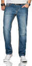Alessandro Salvarini Herren Jeans Hellblau Comfort Fit O-221