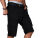 Alessandro Salvarini Herren Designer Cargo Shorts Schwarz O037