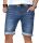 Maurelio Modriano Herren Designer Jeans Shorts kurze Hose MM027a Blau