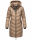 Marikoo Armasa Damen Winter Steppjacke Stepp Parka Winterjacke B842 Taupe-Grey-Gr.M