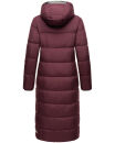 Navahoo Isalie Damen lange Winter Steppjacke Wintermantel B871 B872 Weinrot-Gr.L