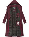 Navahoo Isalie Damen lange Winter Steppjacke Wintermantel B871 B872 Weinrot-Gr.L