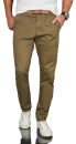 Alessandro Salvarini Herren Designer Chino Stoff Hose Chinohose Regular Fit Olive NEU O095 W31 L34