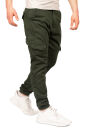 Alessandro Salvarini Herren Cargohose Strech O-274 - Olive-W32-L32