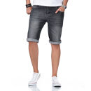 Alessandro Salvarini Herren Jeans Shorts O-381 - Grau-W34