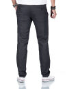 Alessandro Salvarini Herren Chino Stoffhose O-370 - Anthrazit