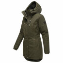 Navahoo Winterfunke Damen Winterjacke N038 Olive Größe XL - Gr. 42